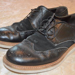 Hydrogen-1 Men's Black Leather Dress Shoes - Size 10
